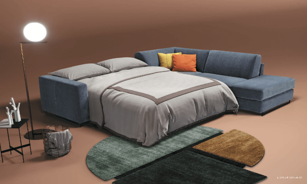 divani angolari a letto con rete a doghe e materasso alto Modular Pro - Plus - Standard di Tino Mariani
