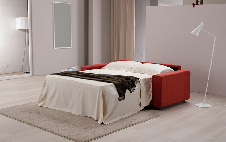 Offerta divano letto materasso alto cm. 18 | con sistema di sollevamento su ruote - immagine 4