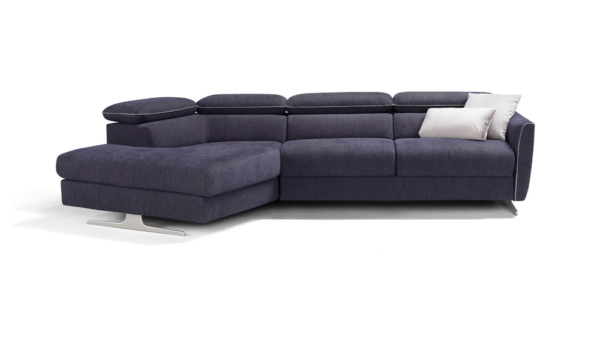 Divano letto moderno Madrid Top con piedini alti in metallo e design elegante, fornito da Tino Mariani a Lissone in provincia di Monza e Brianza.