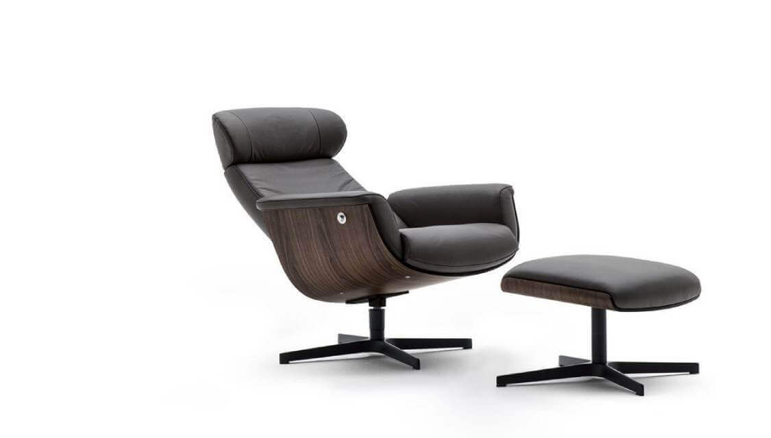 Poltrona Relax Evolution Moderna con Base Girevole in Acciaio