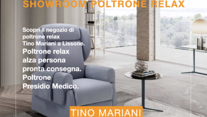 Showroom Tino Mariani poltrone relax e alzapersona a Lissone Monza Brianza