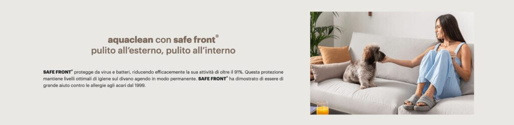 scopri la funzionalità dei tessuti per divani e poltrone relax aquaclean da tino mariani