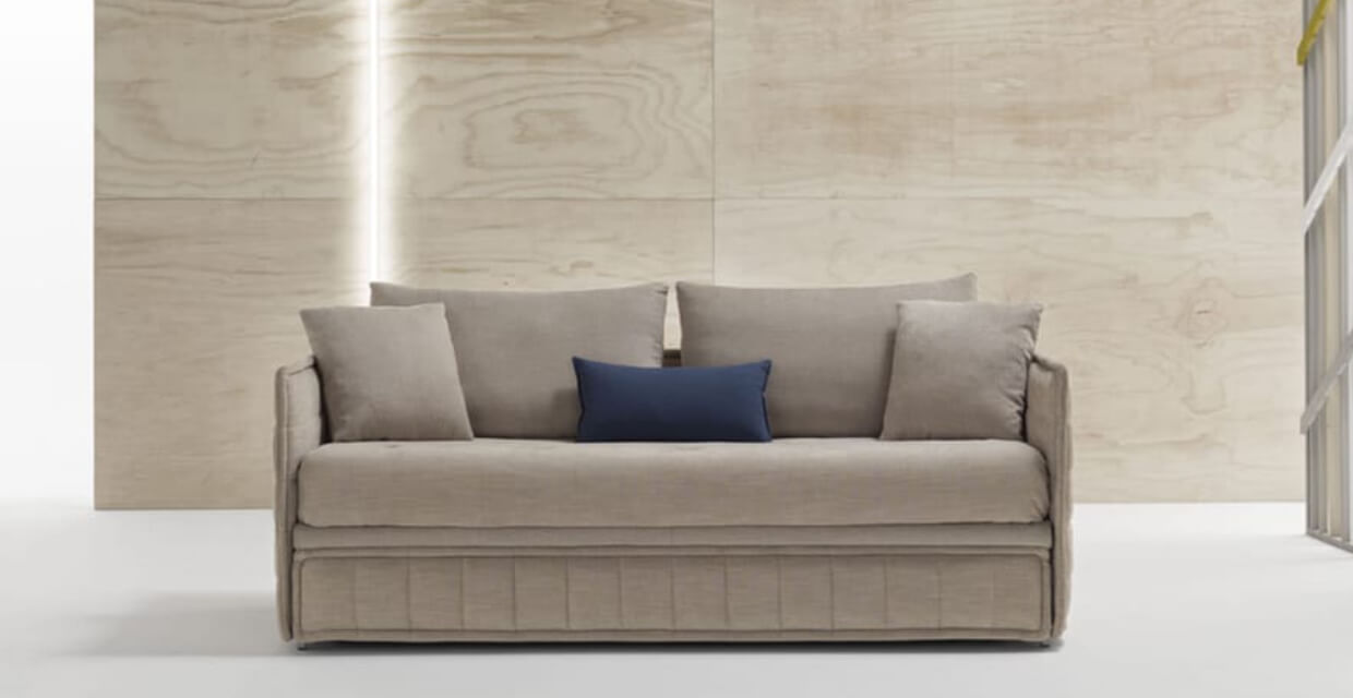 Divano letto moderno con secondo letto estraibile Amsterdam di Tino Mariani