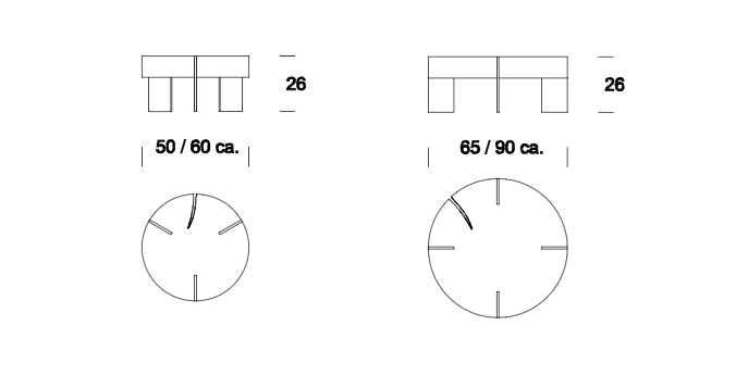 Dimensioni Tavolino Toc