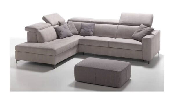 Divano Angolare Byron Small Con Pouf Tino Mariani