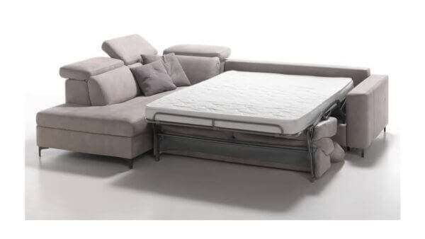 Divano Angolare Letto Byron Small In Tessuto Tino Mariani