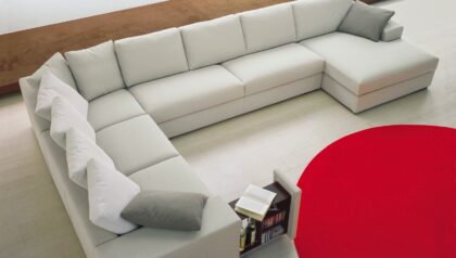 Divano angolare moderno Isola Tino Mariani, elegante e artigianale per salotto