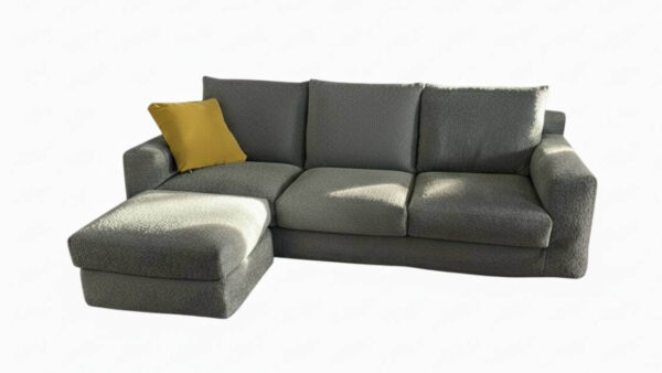 Divano E Pouf Caraibi In Tessuto Bouclè In Offerta Outlet