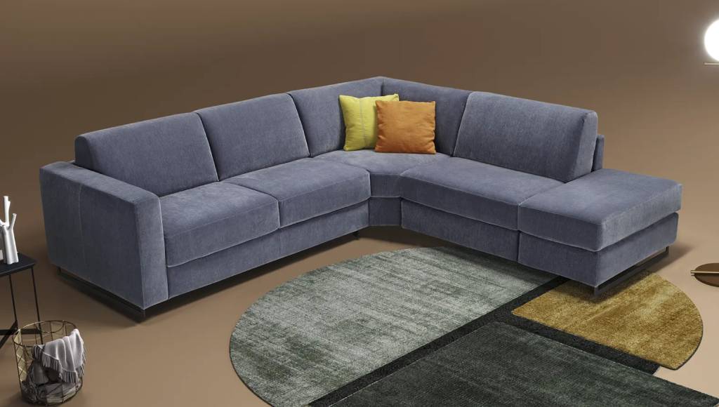 Divano letto angolare Modular Standard in tessuto Made in Italy – Tino Mariani