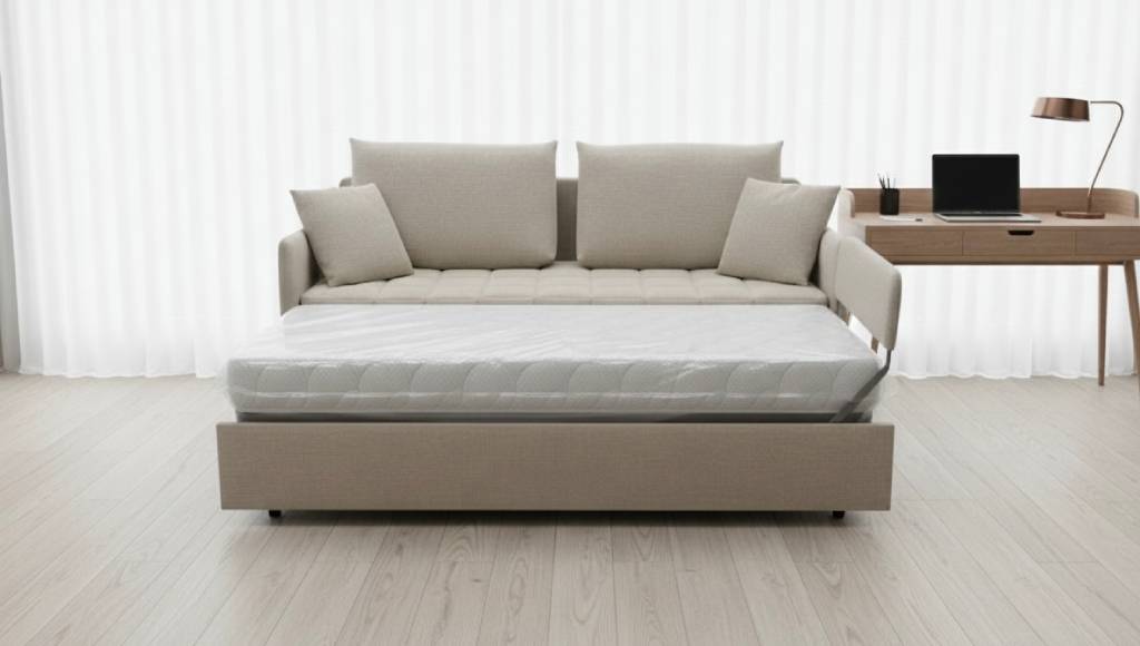 Divano letto Britannia con secondo letto estraibile 200x90 e materassi 80x190 h16 – Tino Mariani