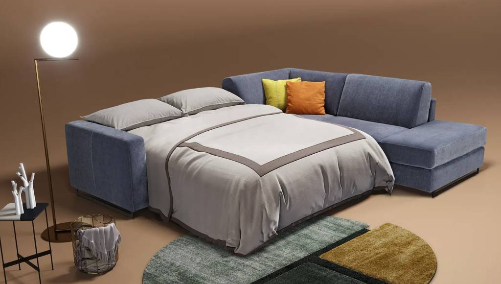 Divano letto angolare Modular Standard matrimoniale Made in Italy – Tino Mariani