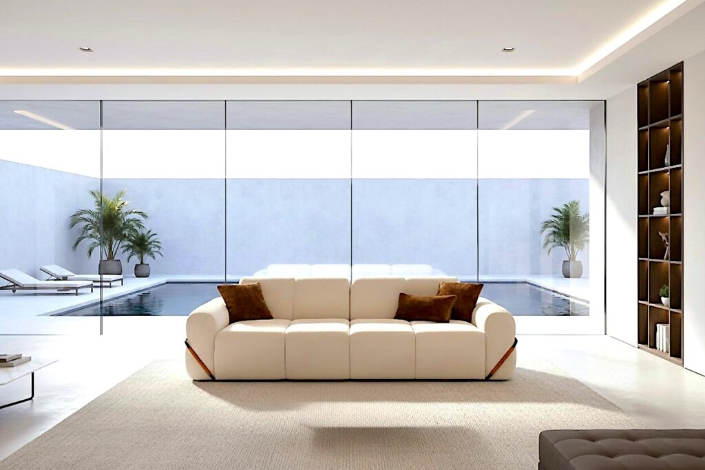 Divano letto matrimoniale moderno di design Sky – Tino Mariani