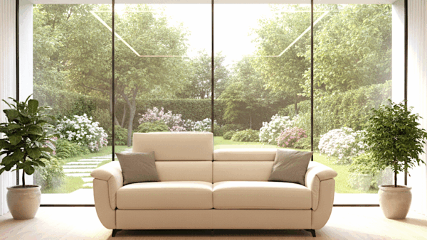 Divano letto matrimoniale Modular Pro con rete a doghe in microfibra antimacchia, pronta consegna Tino Mariani
