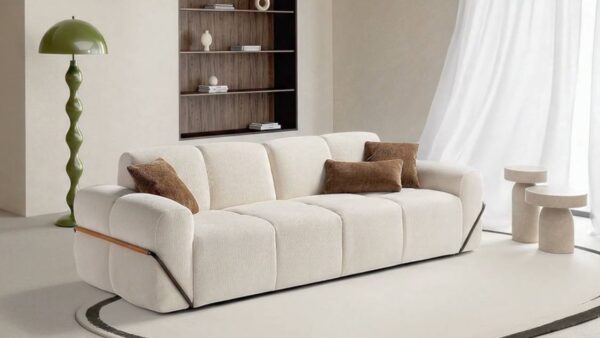 Divano letto moderno di design in tessuto morbido modello Sky – Tino Mariani
