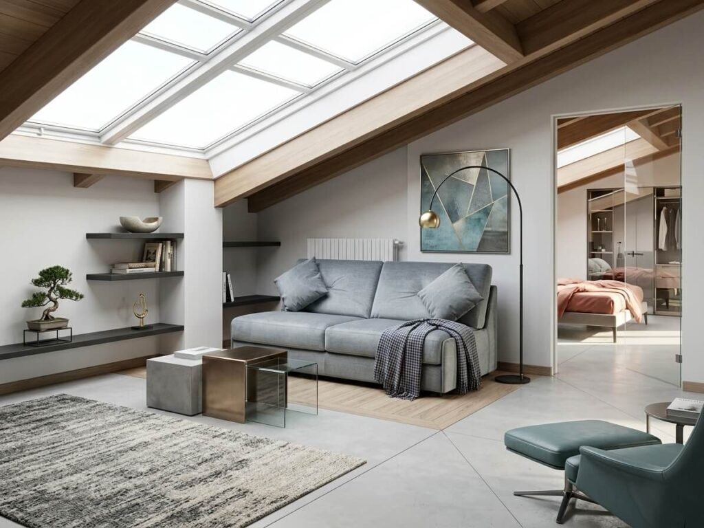 Divano Letto Modular Plus Con Braccioli Stretti E Poco Ingombranti Tino Mariani