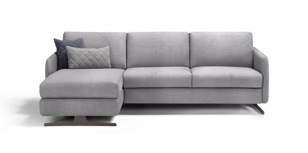 Divano Letto Praga Con Piedini Alti E Chaise Longue Contenitore In Vendita Da Tino Mariani