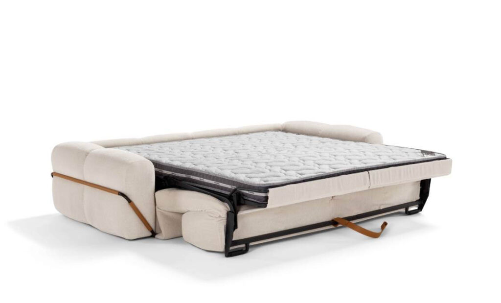 Divano letto Sky Tino Mariani aperto – materasso 160x197 cm, altezza 13 cm