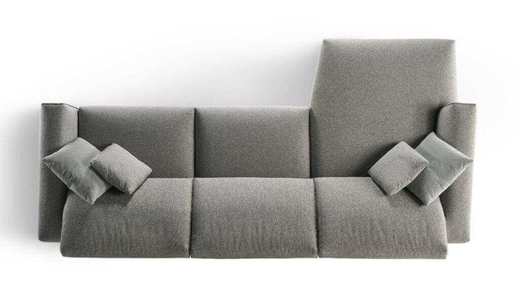 Divano Moderno Con Chaise Longue E Sedute Estraibili Porto Tino Mariani