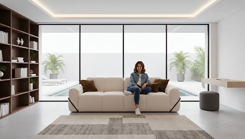 Divano Sky di design moderno Tino Mariani per open space elegante