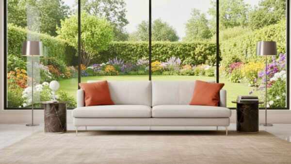 Divano moderno in pelle bianca Manhattan di Tino Mariani, design elegante e comfort Made in Italy.