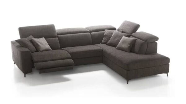 Divano Relax Angolare In Tessuto Anti Macchia Byron Small Tino Mariani