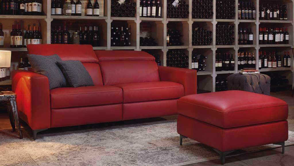 Divano Relax Byron Small Con Piedini Alti In Pelle Tino Mariani