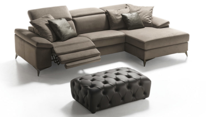 Divano Relax Elettrico Byron Large Con Chaise Longue Tino Mariani