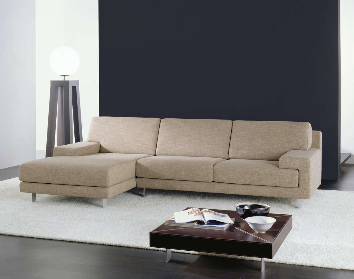 divano componibili con chaise-longue in tessuto sfoderabile madison tino mariani