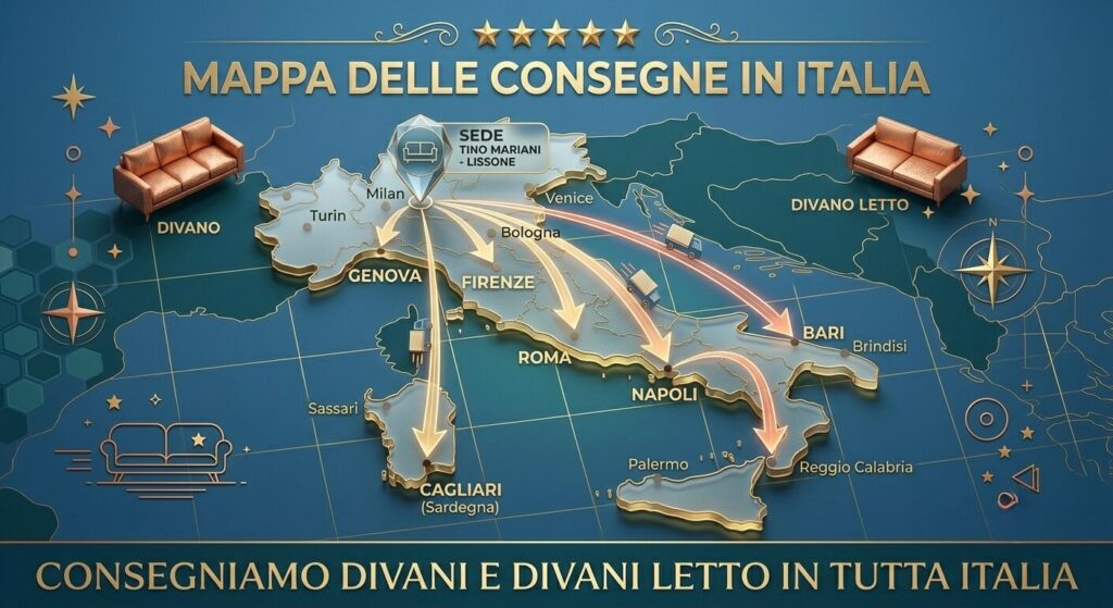 Mappa Consegne Divani E Divani Letto Poltrone Tino Mariani