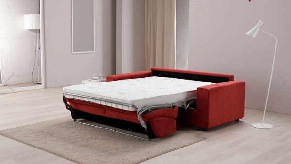 divano letto in offerta e promozione con ruote e materasso alto in pronta consegna