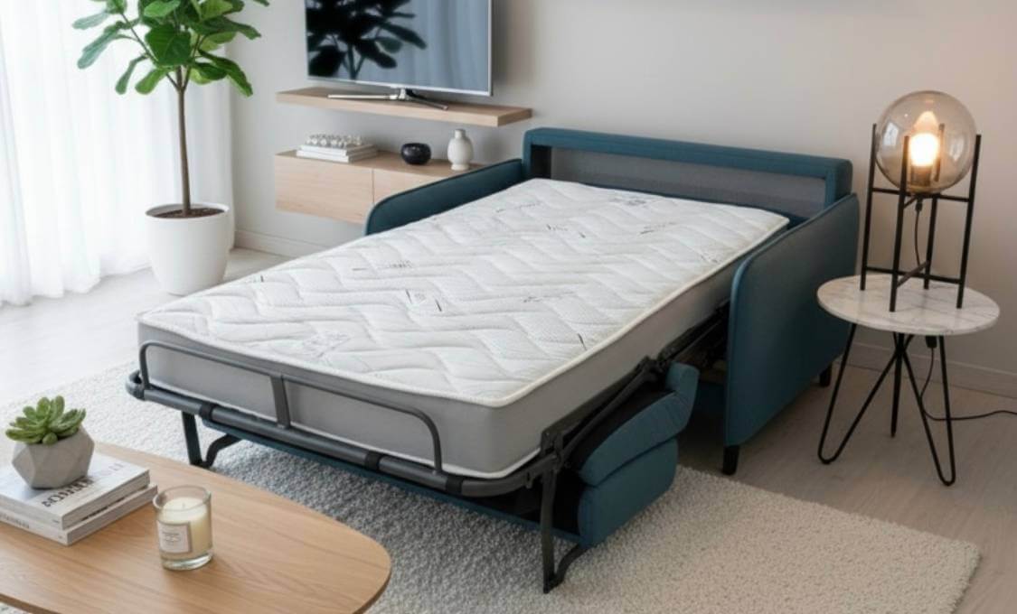 Divano letto salvaspazio Azzorre con materasso memory alto 18 cm in offerta