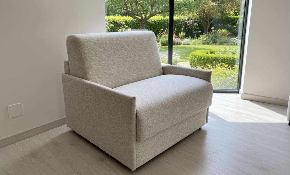 Offerta poltrona letto Tino Mariani Lissone con materasso alto, pronta consegna