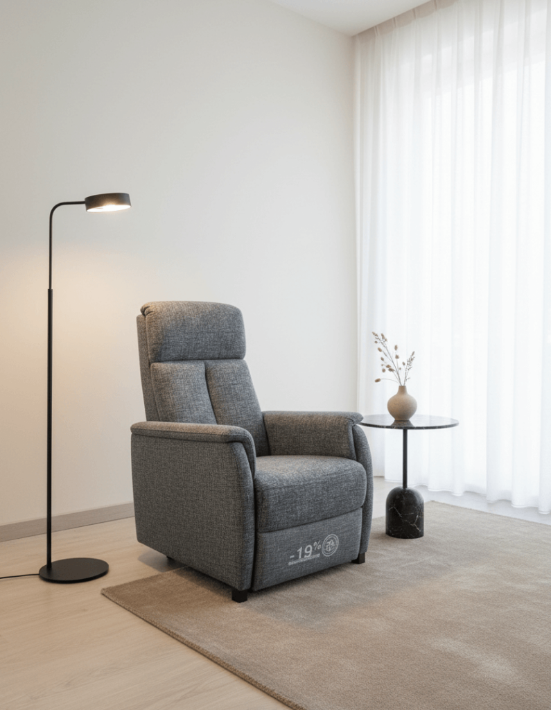 Offerta Poltrona Relax Asia Con Batteria E Tessuto Aquaclean Tino Mariani