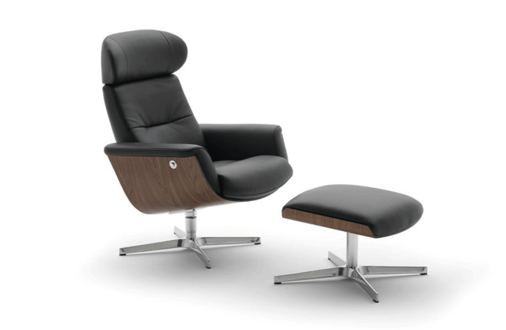 Poltrona Di Design Evolution In Pelle Nera Pronta Consegna Tino Mariani