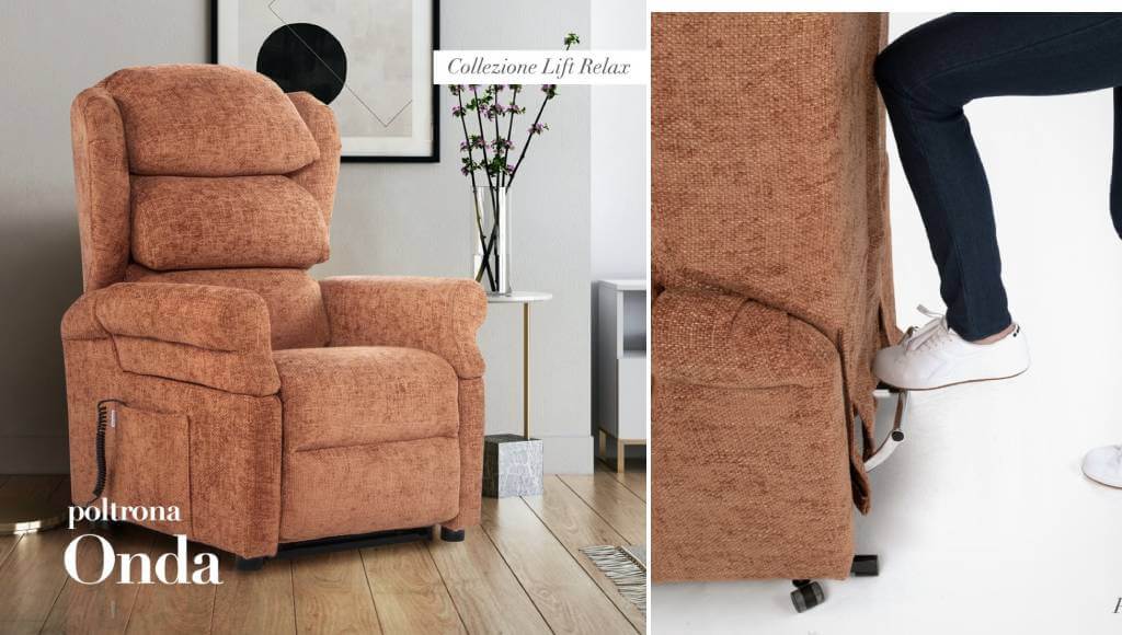 Poltrona Relax Onda Con Braccioli Estraibili E Kit Roller Tino Mariani