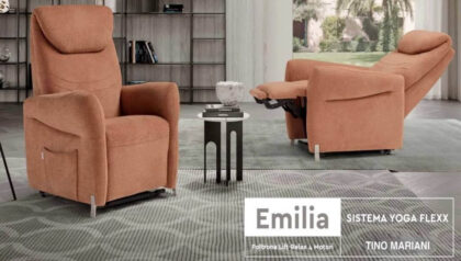 Poltrone Relax Elettriche Tino Mariani. Poltrona Yoga flex Emilia in tessuto anti macchia