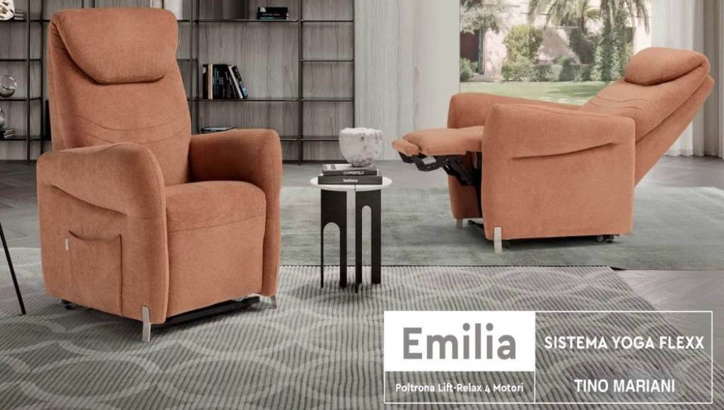 Poltrone Relax Elettriche Tino Mariani. Poltrona Yoga flex Emilia in tessuto anti macchia