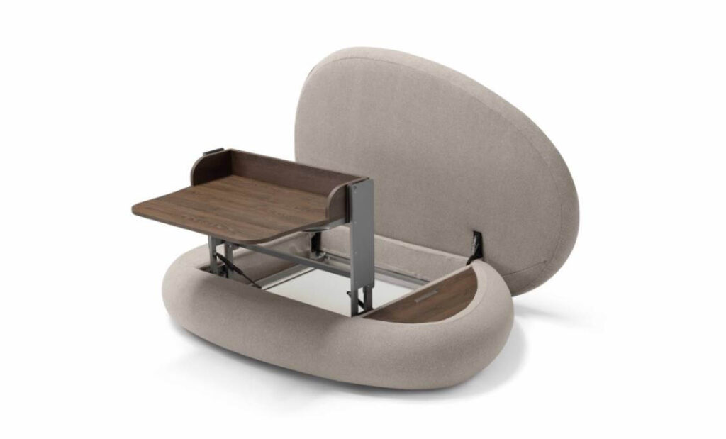 Pouf trasformabile Stone Tino Mariani – con scrivania integrata