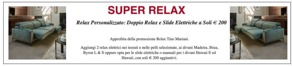 Promozione Divani Con Sedute Allungabili Tino Mariani