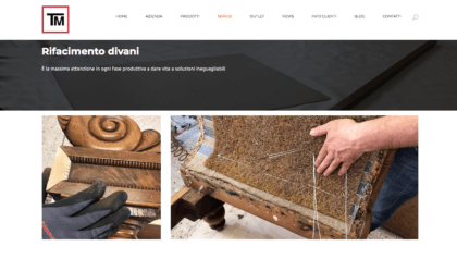 Rifacimento artigianale divani a Lissone – Tino Mariani al lavoro su un modello classico