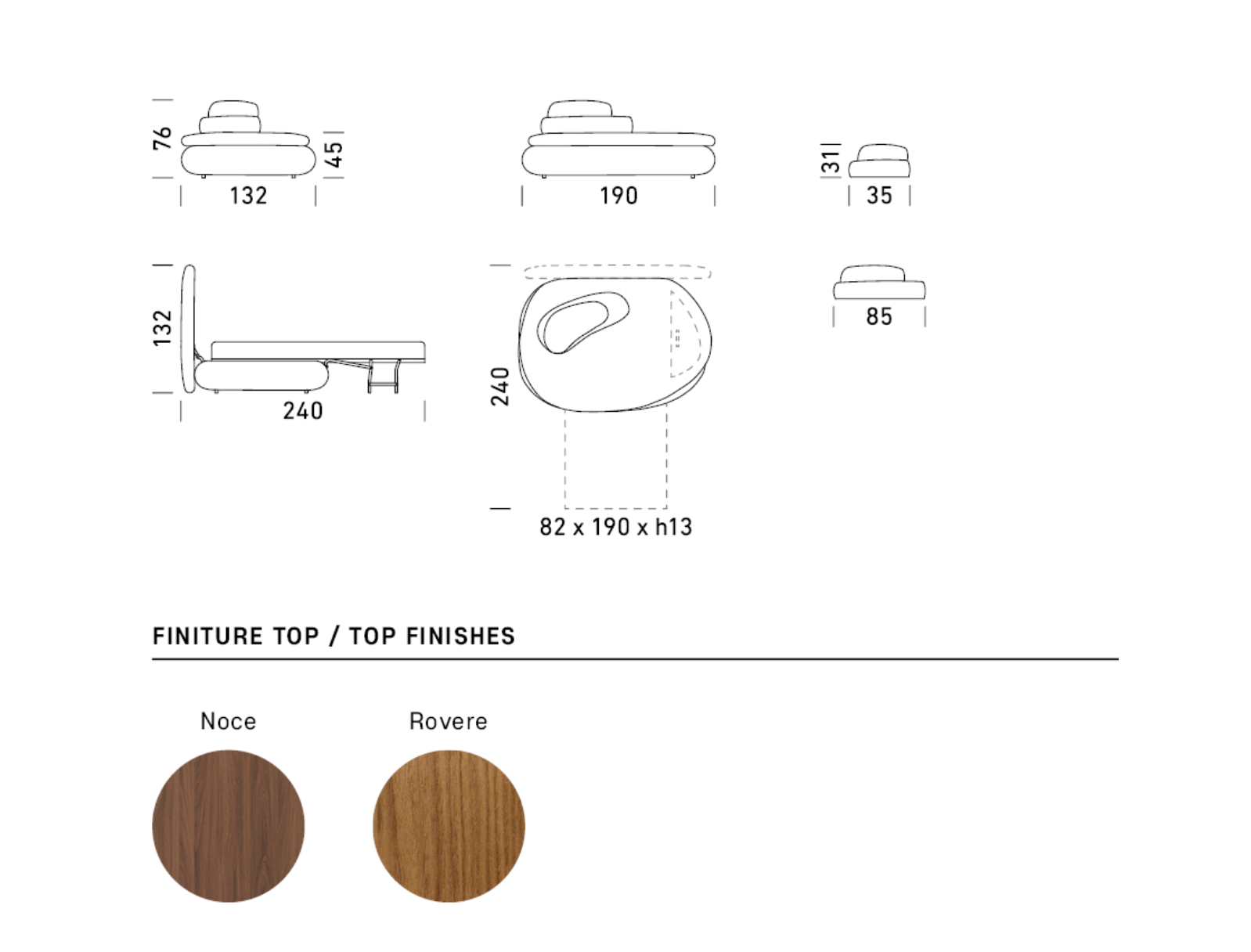 Scheda Tecnica Pouf Trasformabile Con Contenitore Stone Tino Mariani