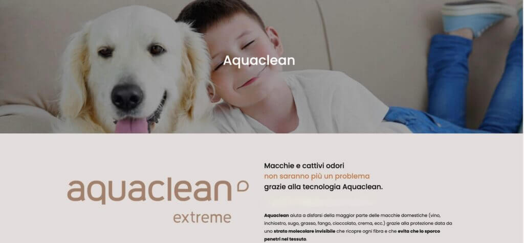 Tessuto Aqua Clean Ideale Per La Convivenza Con Animali Domestici